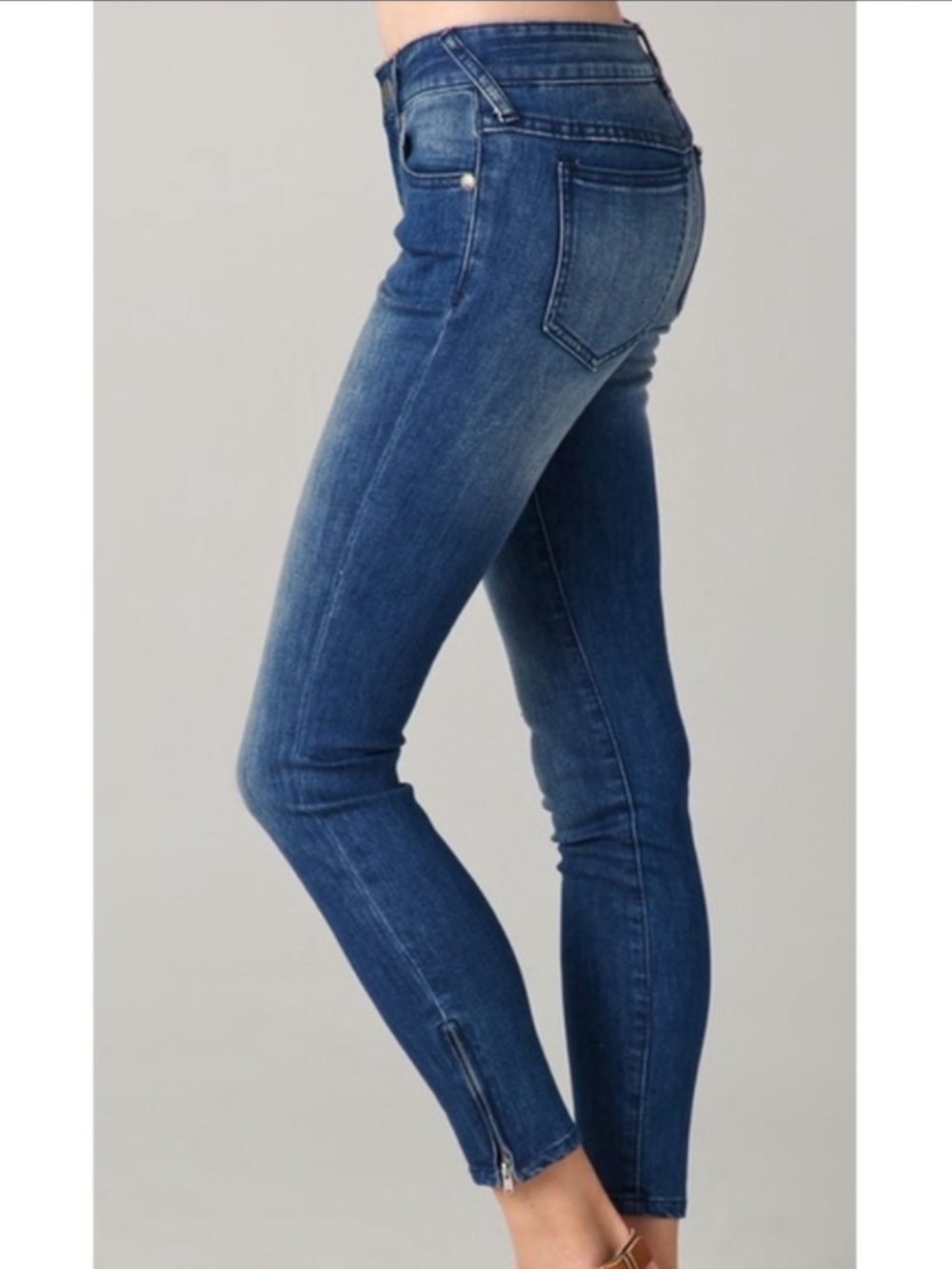 Free People Zippered Ankle Skinny Jean